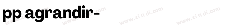 pp agrandir字体转换 pp agrandir字体转换